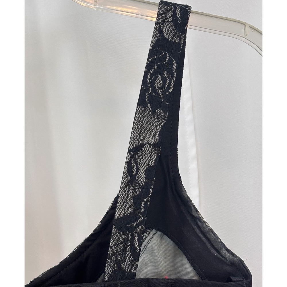 Royal Bones Black Lace Overlay Tank Top - Picture 8 of 10